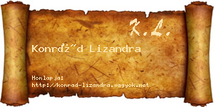 Konrád Lizandra névjegykártya